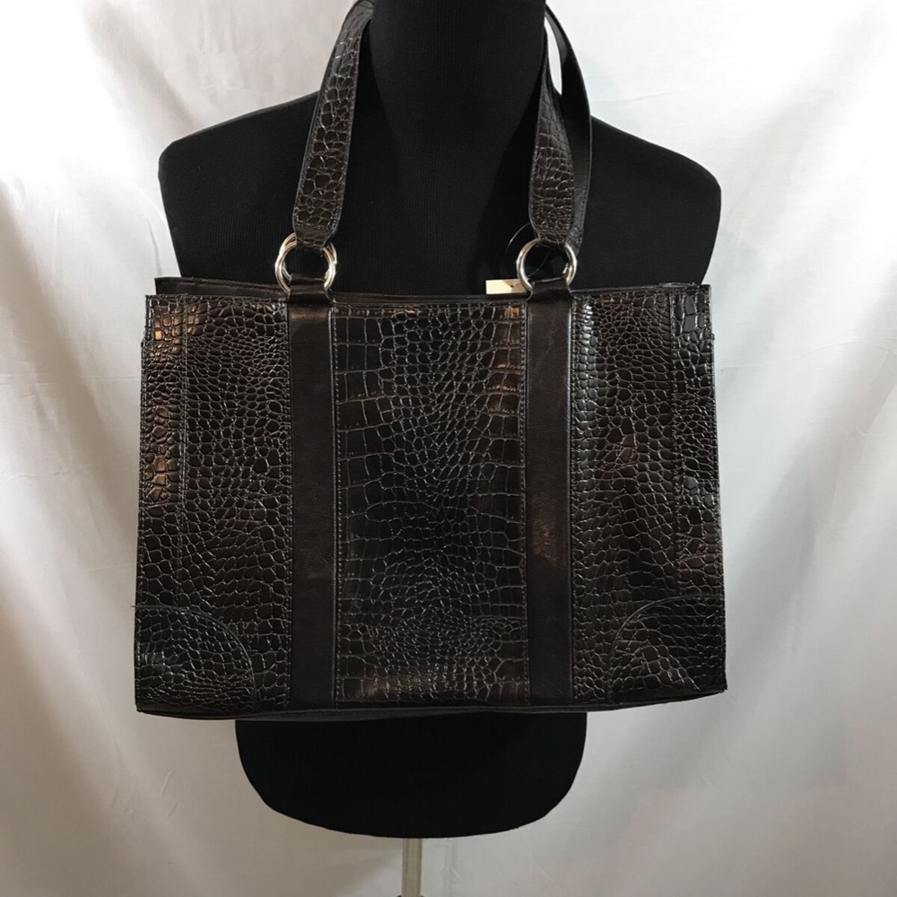 Coldwater Creek brown textured tote - NWT, 11” x 16". - Picture 3 of 5